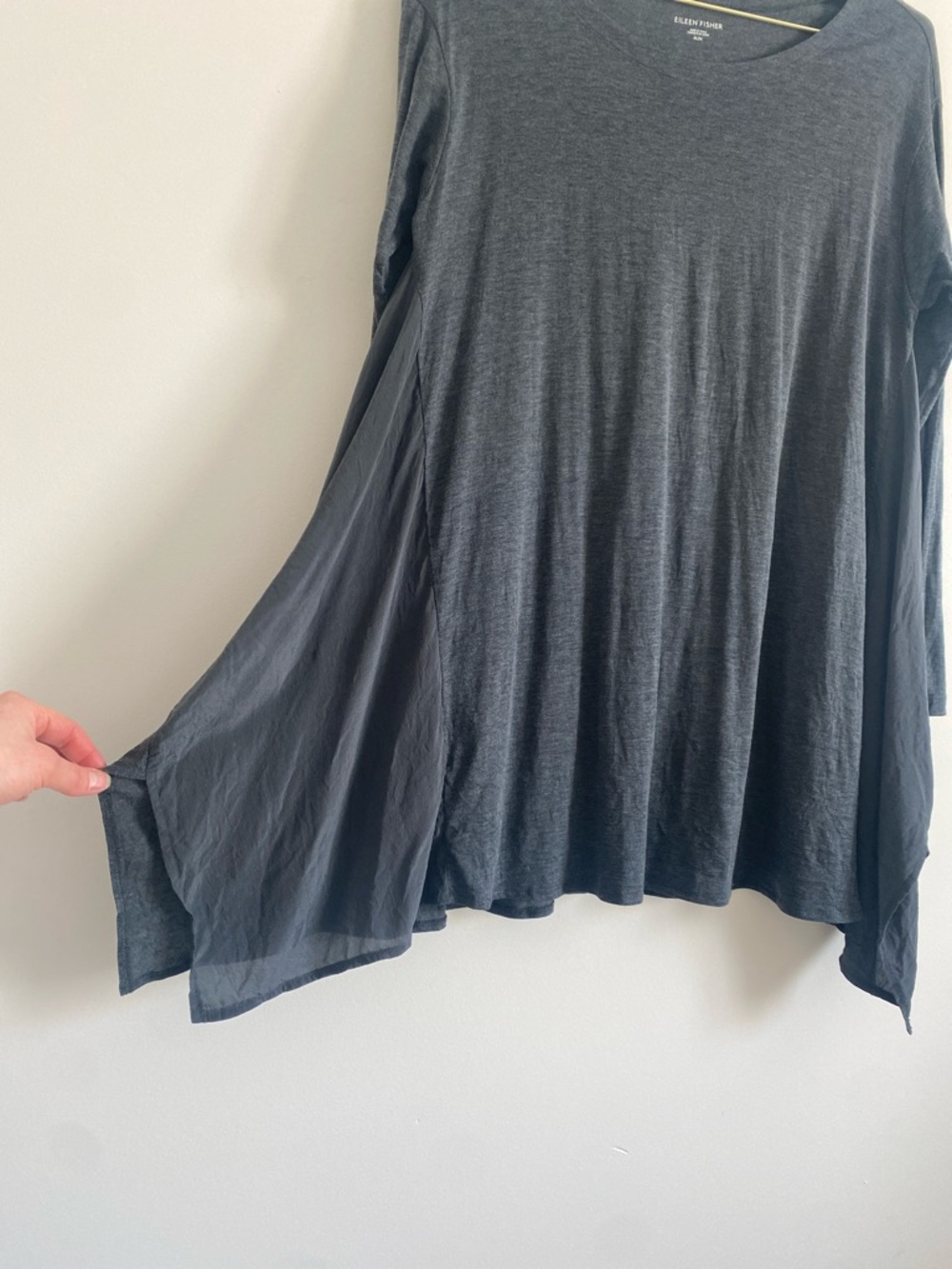 Eileen Fisher | Trapeze Mini Dress | Silk Panel | Size M - Picture 5 of 8